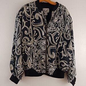 Goouch padded shoulders silk Jacket L. New with tags